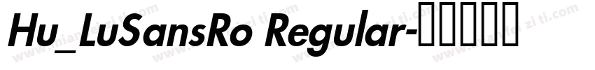 Hu_LuSansRo Regular字体转换